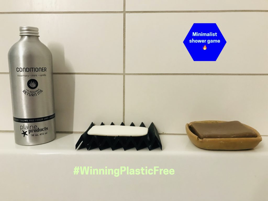 Plastic-free shower
