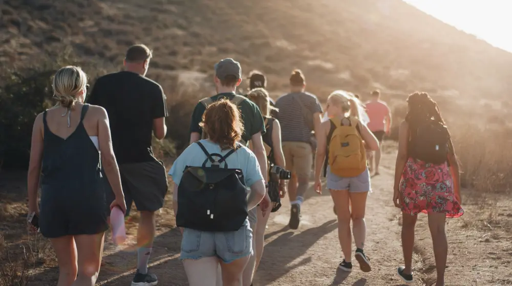 hikers on a trail