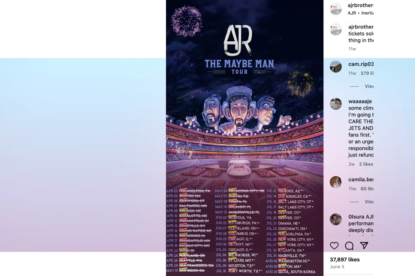 ajr the maybe man tour dates