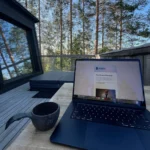 Reading a Gen E newsletter in Finland