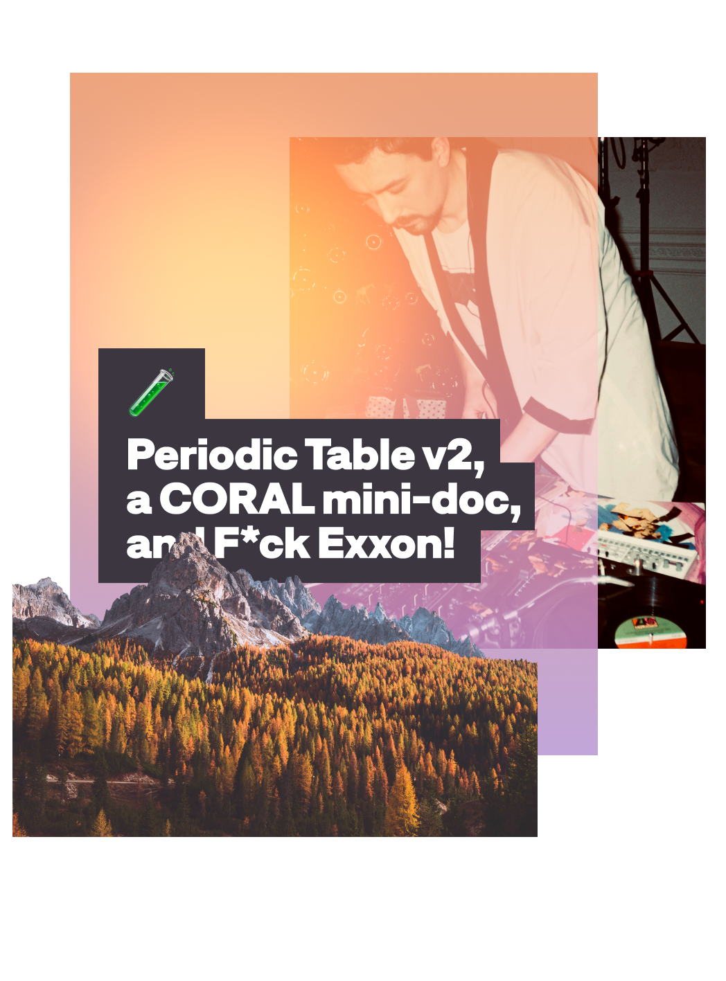 collage of nature and lifestyle of the modern environmentalist