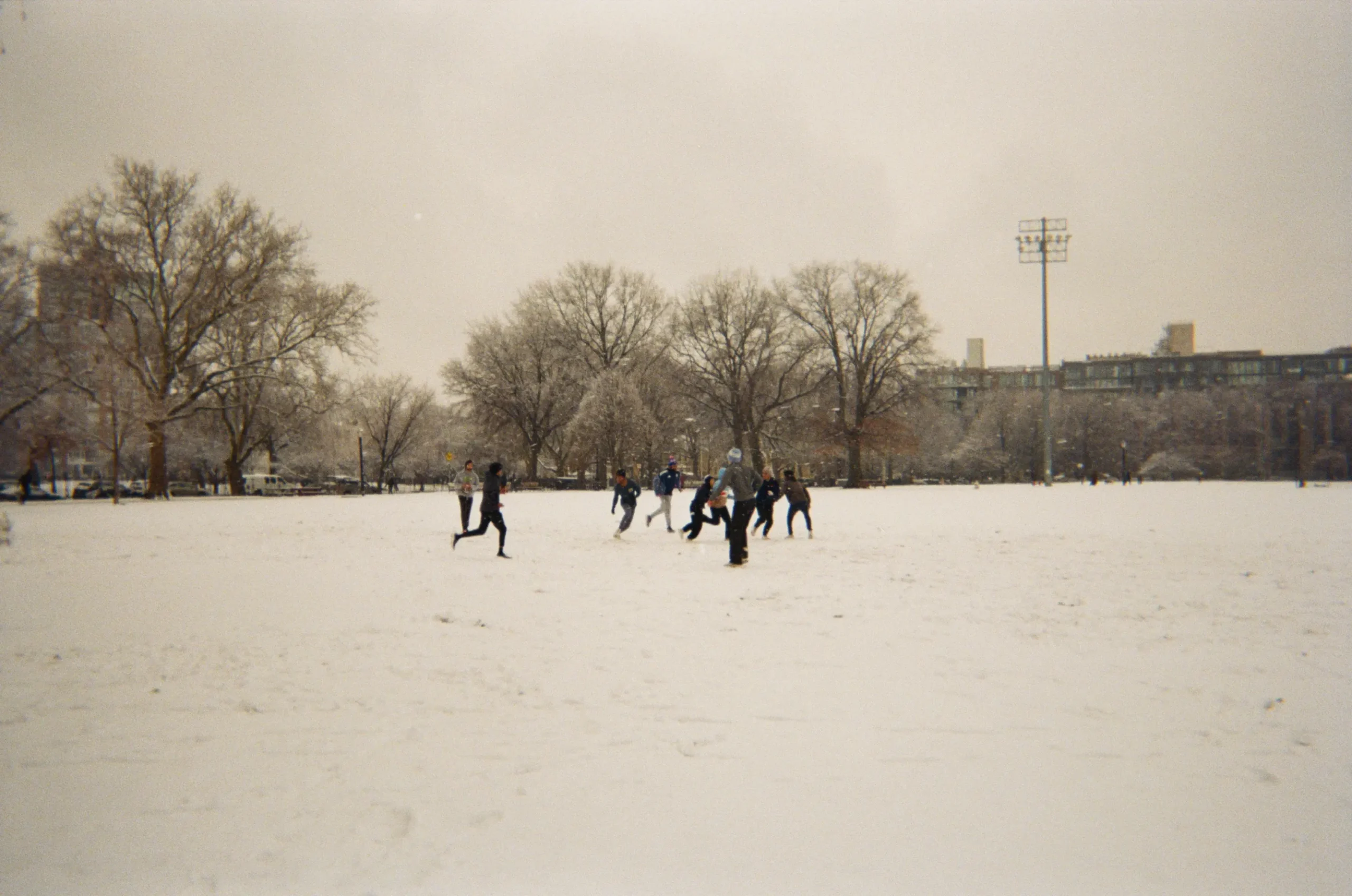 football in the snow