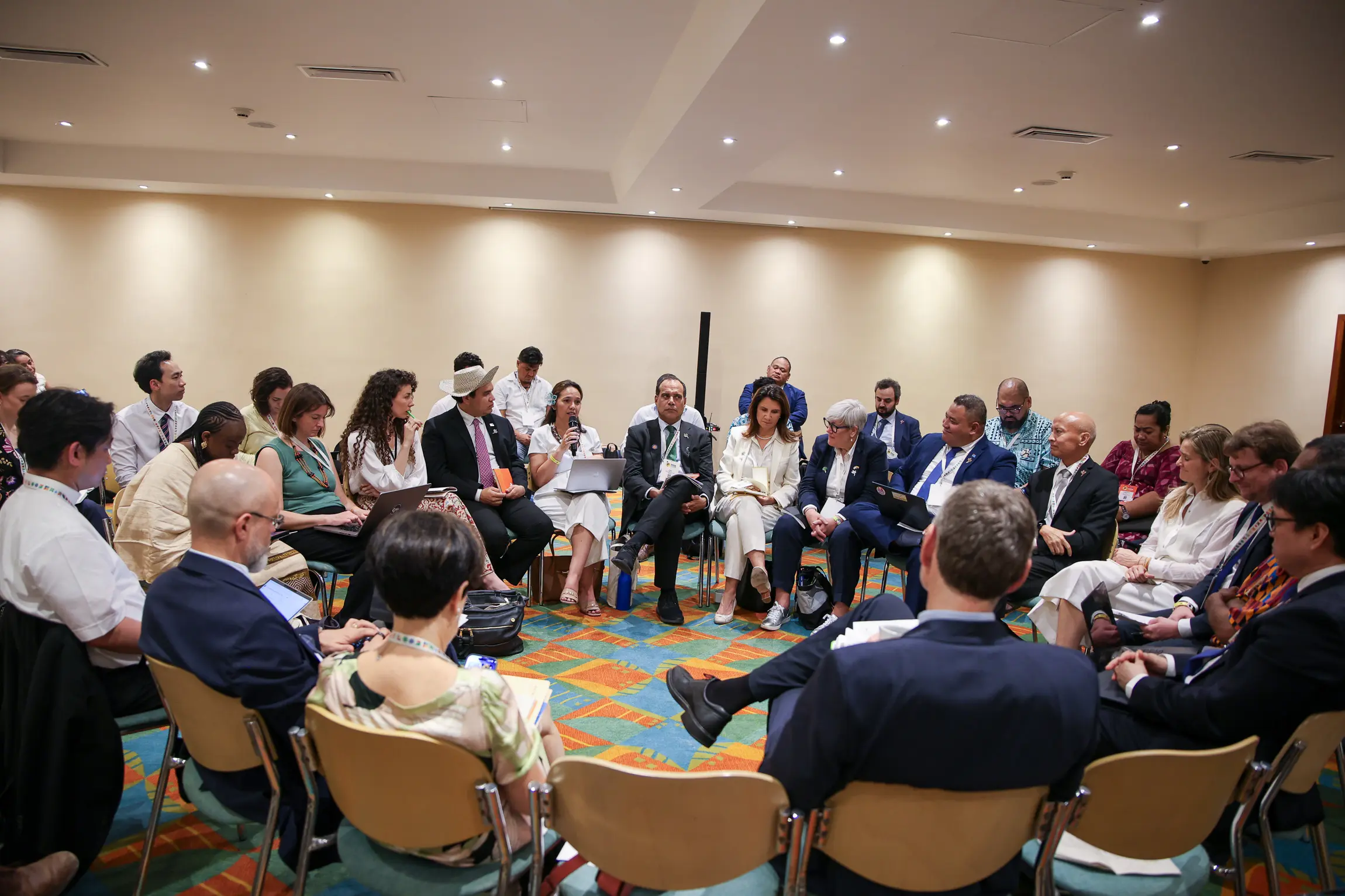 A meeting at the Conference For Transitioning Away From Fossil Fuels